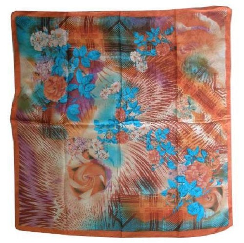 Ss166 rust red - rust, floral